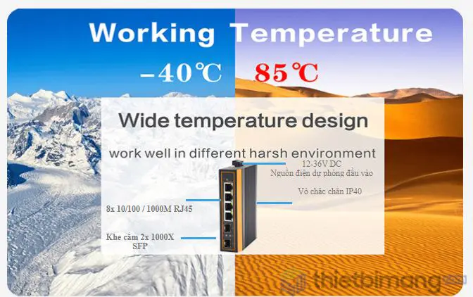 Switch công nghiệp IES7210-4GE2GF-CA Switch công nghiệp IES7210-4GE2GF-CA