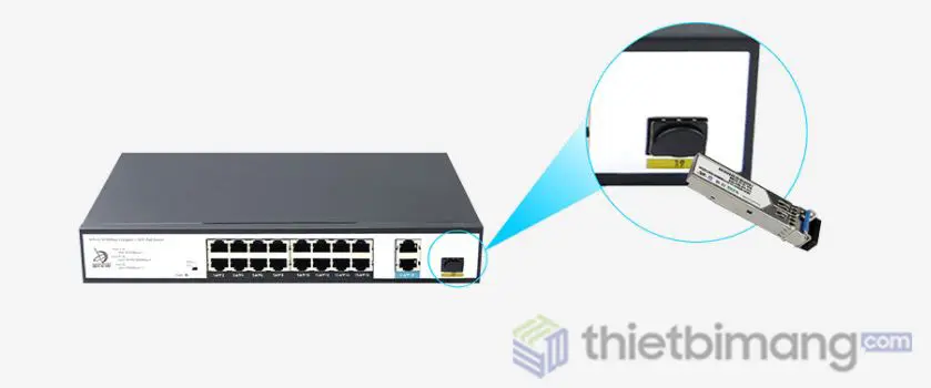 Switch PoE FMC-16PFE2GE1GF