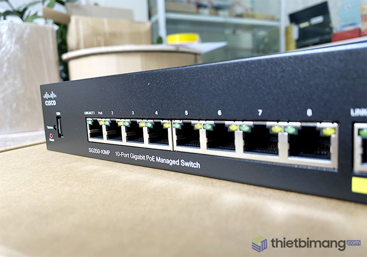 Switch mạng Cisco SG350-10MP-K9-EU chính hãng Switch mạng Cisco SG350-10MP-K9-EU chính hãng
