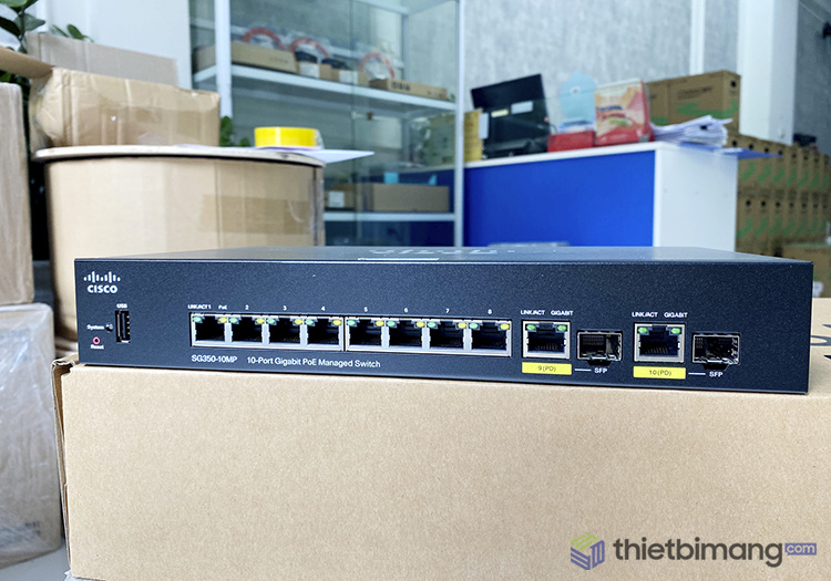 Switch mạng Cisco SG350-10MP-K9-EU chính hãng Switch mạng Cisco SG350-10MP-K9-EU chính hãng