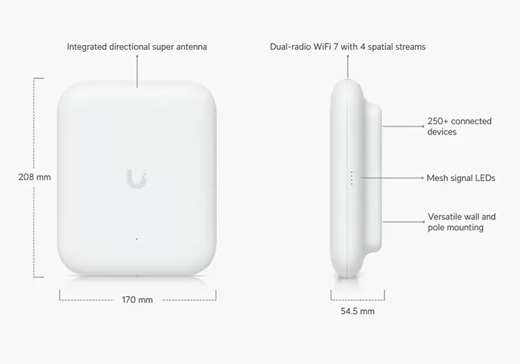 Bộ phát Wifi Unifi U7-Outdoor ngoài trời Bộ phát Wifi Unifi U7-Outdoor ngoài trời