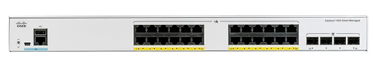 Cisco C1000-24FP-4X-L 24x 10/100/1000 Ethernet PoE+ ports and 370W PoE budget, 4x 10G SFP+ uplinks