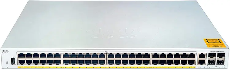 Cisco C1000-48P-4G-L 48x 10/100/1000 Ethernet PoE+ and 370W PoE budget ports, 4x 1G SFP uplinks