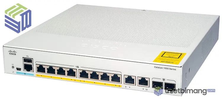 C1000-8T-2G-L 8 ports 1Gbps, 2x 1G SFP RJ-45 combo