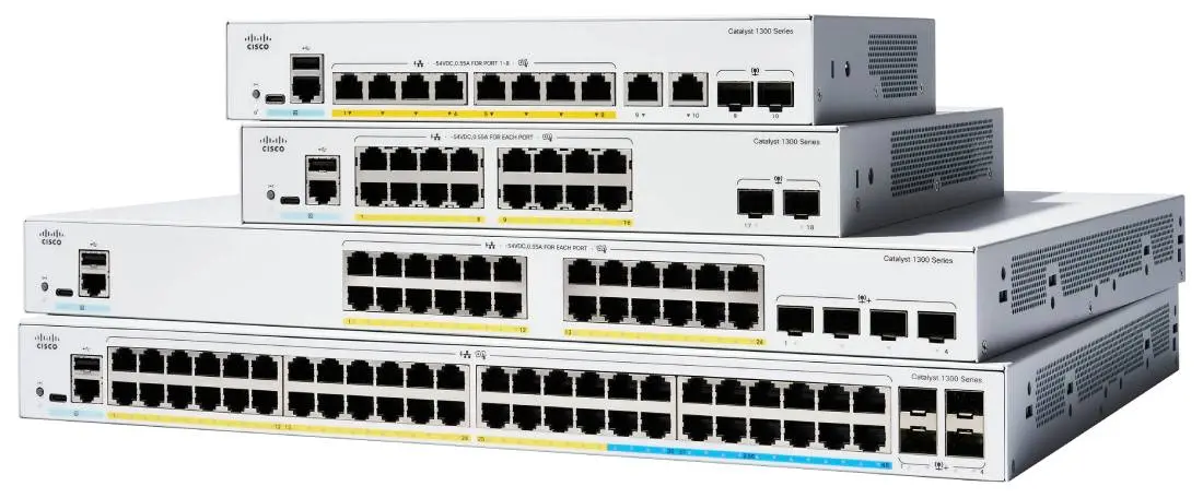 Switch <b>Cisco Catalyst 1300</b> Series linh hoạt, bảo mật, giá tốt