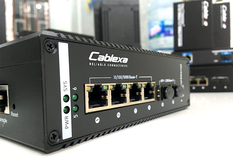 Switch công nghiệp POE 1Gb 4 cổng Ethernet, 2 cổng SFP IES7510-4PGE2GF-CA