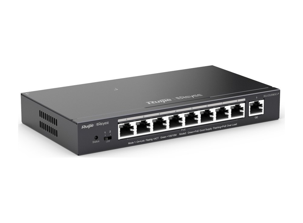 Switch Ruijie RG-ES209GC-P dòng RG-ES2xx, đăng nhập eWeb lần đầu tại 10.44.77.200