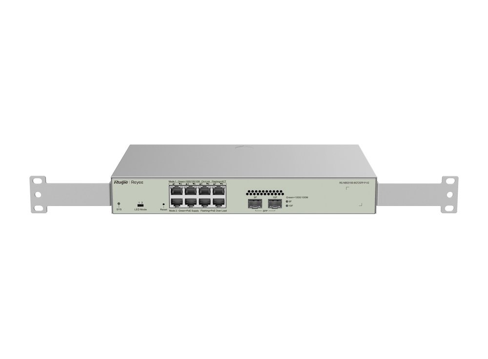 Switch PoE Ruijie RG-NBS3100-8GT2SFP-P-V2, dòng NBS mặc định chạy chế độ Self-Organizing Network