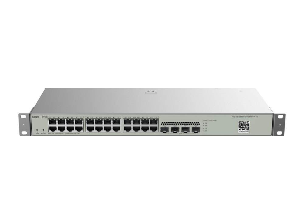 Switch Ruijie RG-NBS3100-24GT4SFP-V2 hỗ trợ STP, RSTP, MSTP và ERPS theo datasheet