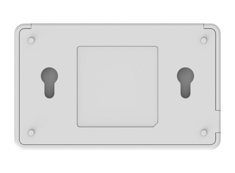 Mặt đáy switch Ruijie RG-ES05G-L vỏ nhựa với hai lỗ bắt vít để treo tường