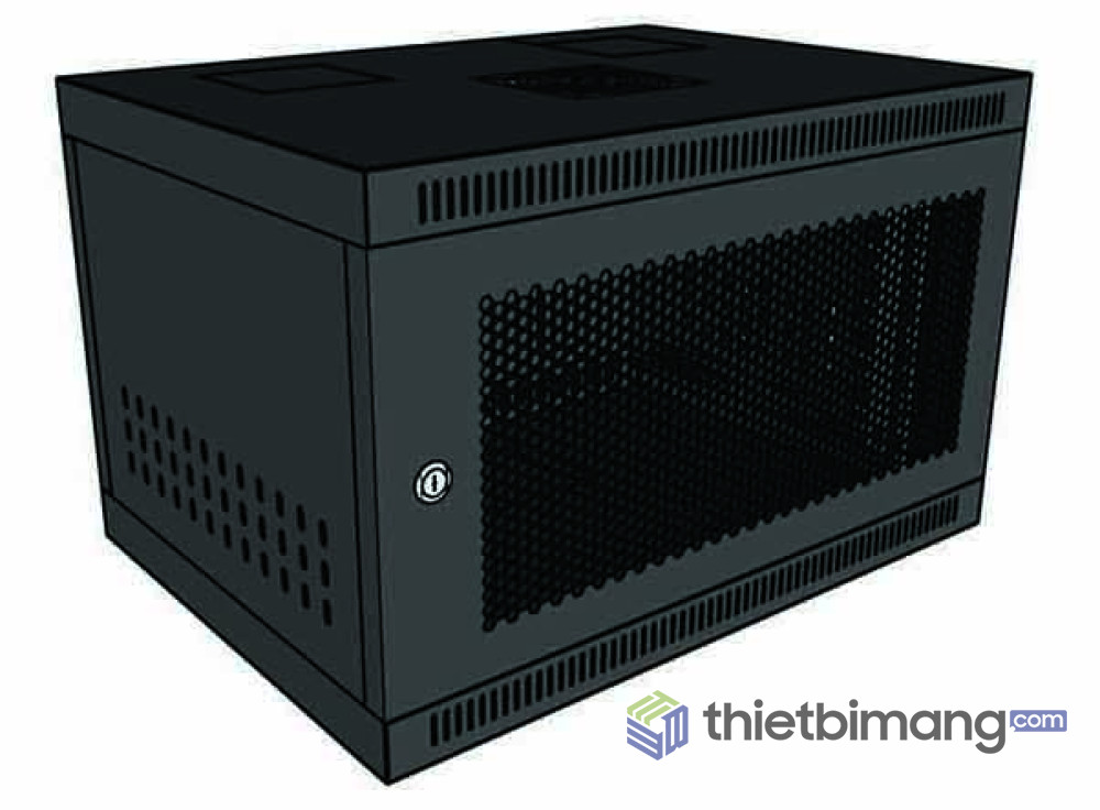 Tủ rack 6U D400 treo tường cửa lưới, cửa mika【Sẵn hàng, giá tốt】