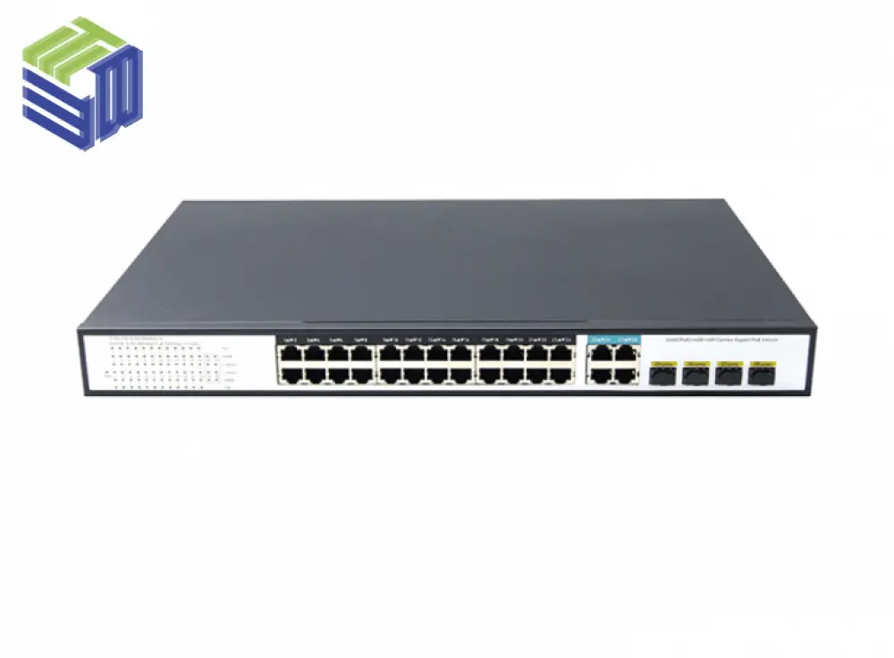 Switch PoE 24 cổng Gigabit KCO FMC-24PGE4GC-BT chuẩn 802.3bt cho camera và access point