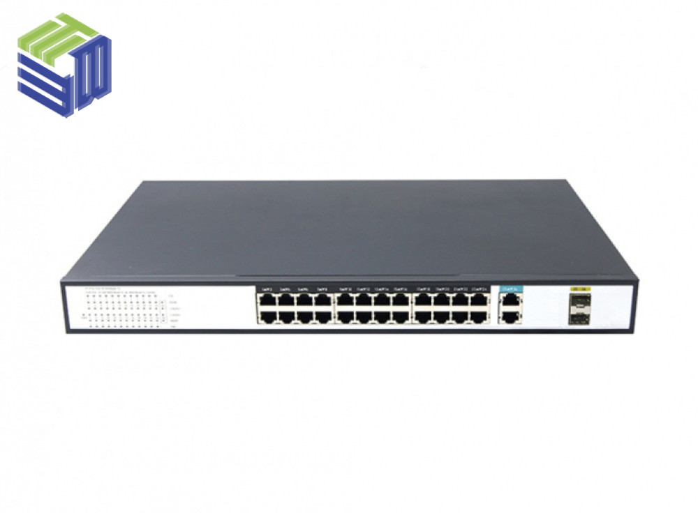 Switch Poe 24 Ports 10/100Mbps with 2 Gigabit Combo Uplink