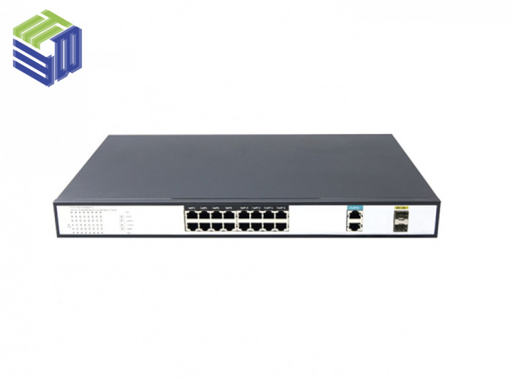 Switch PoE 16 Ports 10/100Mbps with 2 Gigabit Combo Uplink