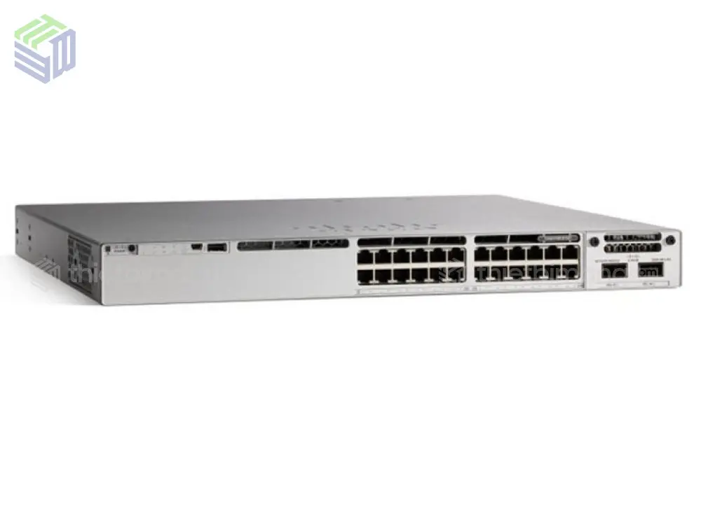 Core switch Cisco Catalyst 9300 24 cổng với khe module uplink và hai khe nguồn
