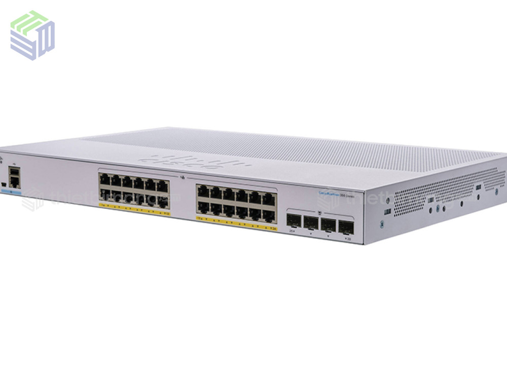Cisco CBS35024P4GEU 24 cổng 10/100/1000 PoE+, 4 Gigabit SFP chính hãng