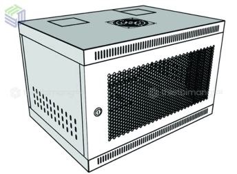 Tủ rack 6U sâu D400 màu trắng