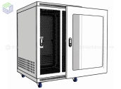 Tủ rack 15U sâu D600 màu trắng