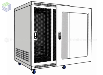 Tủ rack 15U sâu D600 MK trắng