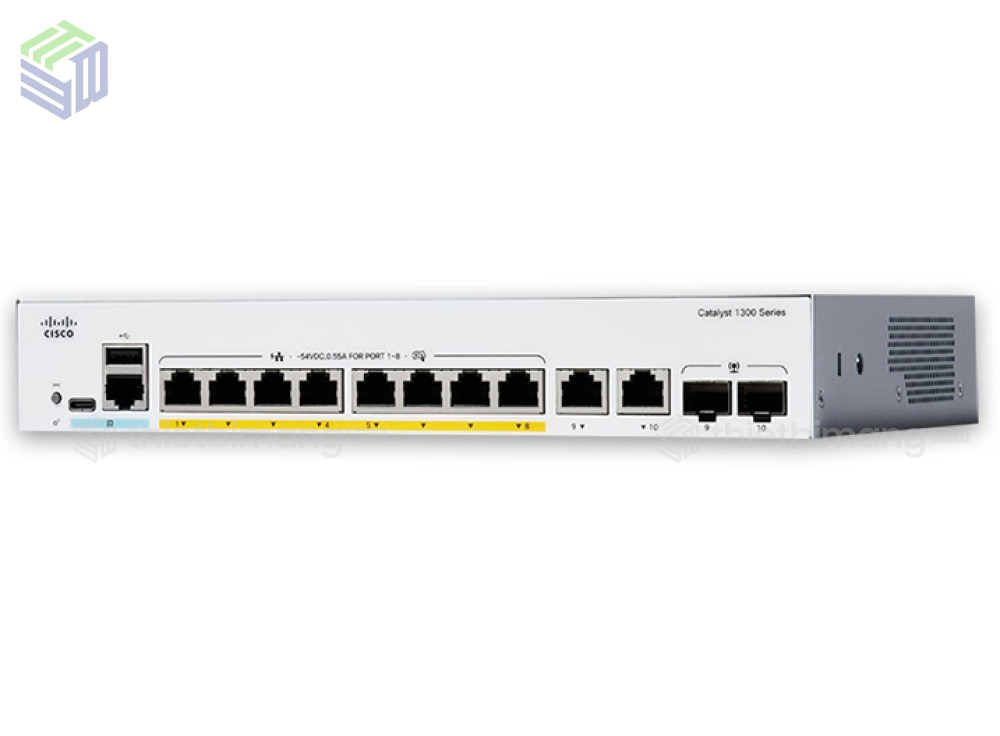 Cisco C1300-8FP-2G-EU​, 8 x 1G, 2 x 1G RJ45/SFP, PoE+ (120W) Chính