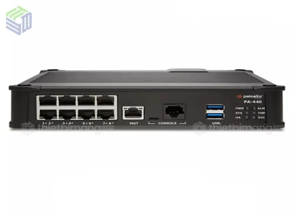 Firewall Palo Alto PA-440 8 cổng Gigabit, model bán chạy cho doanh nghiệp 100–300 người