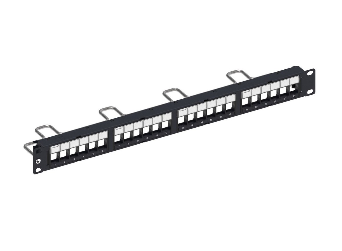 Patch panel 24 cổng CommScope (khung rỗng, dùng cho Cat5e/Cat6)