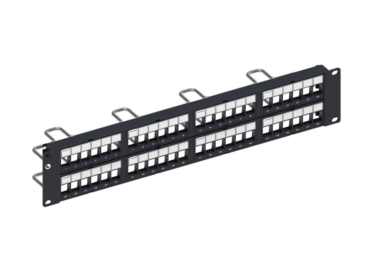 Patch panel 48 cổng CommScope (khung rỗng, dùng cho Cat5e/Cat6)