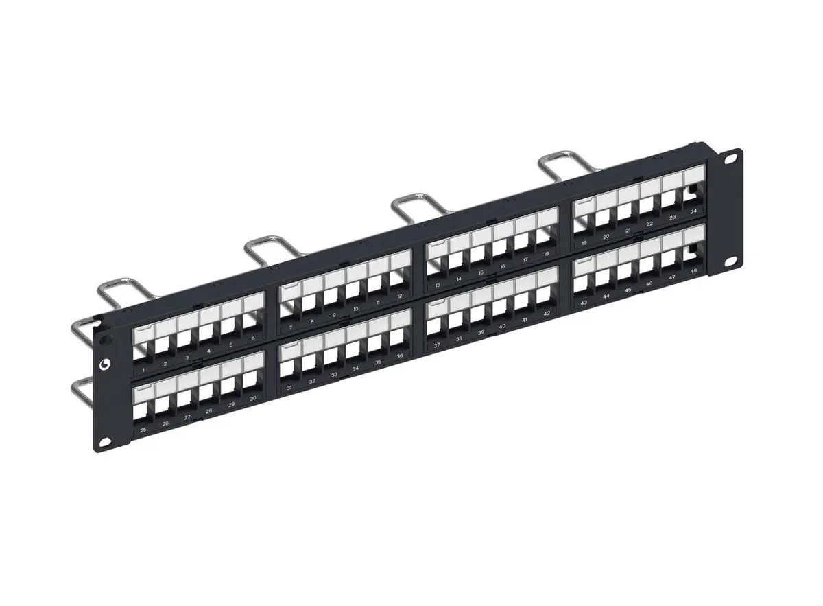 Patch panel 48 cổng CommScope (khung rỗng, dùng cho Cat5e/Cat6) Patch panel 48 cổng CommScope (khung rỗng, dùng cho Cat5e/Cat6)