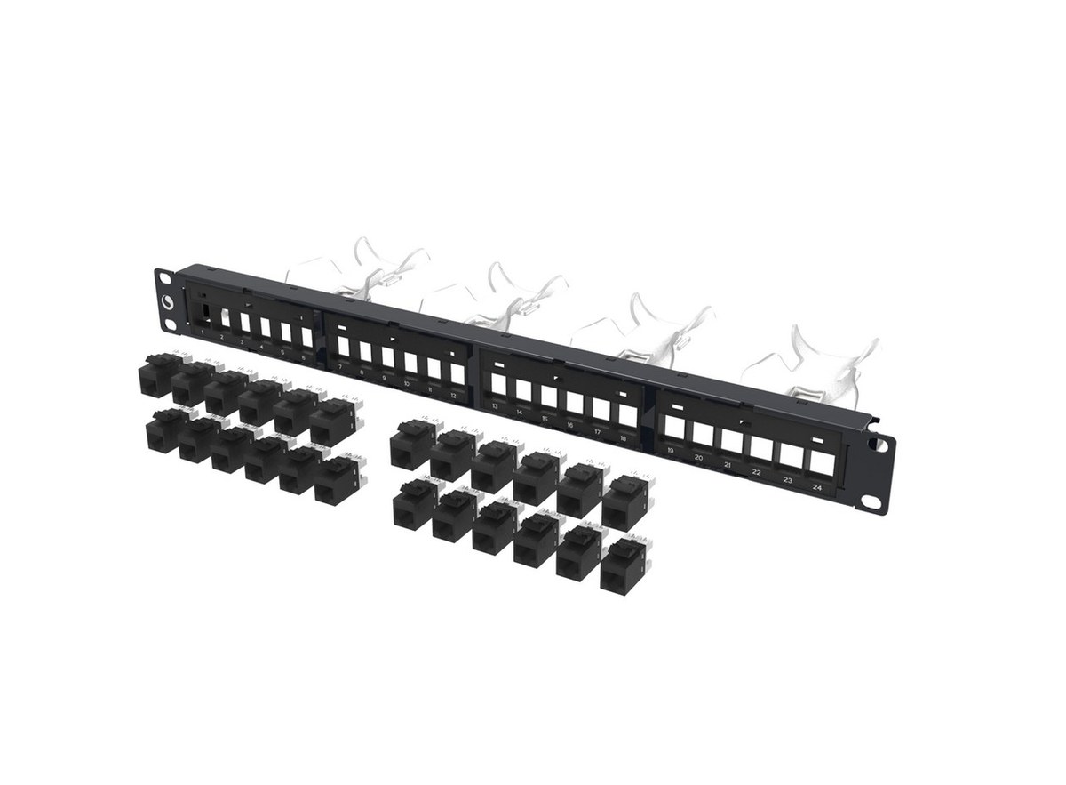 Patch panel Cat6 24 cổng CommScope liền nhân Patch panel Cat6 24 cổng CommScope liền nhân