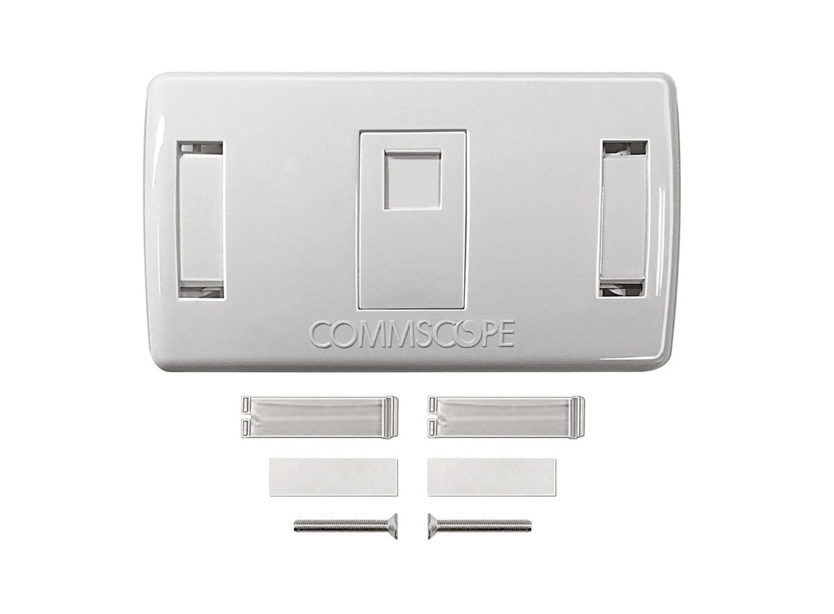 Mặt 1 cổng CommScope màu trắng
