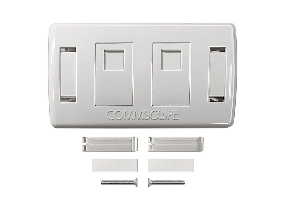 Mặt 2 cổng CommScope màu trắng Mặt 2 cổng CommScope màu trắng