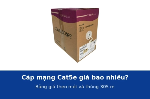 Cáp mạng Cat5e giá bao nhiêu 1 mét, 1 thùng 305 m? Bảng giá LS, AMP, Vinacap, CommScope
