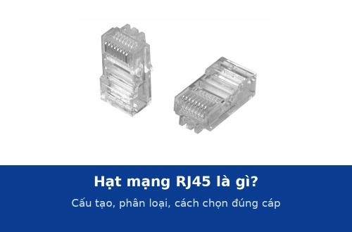 Hạt mạng RJ45 là gì? Cấu tạo, phân loại Cat5e, Cat6, Cat6A, chống nhiễu và cách chọn đúng cáp