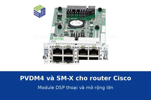 PVDM4 và SM-X: module DSP thoại và module mở rộng lớn cho router Cisco ISR 4000