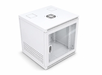 Tủ rack 10U sâu D500 cửa mika màu trắng