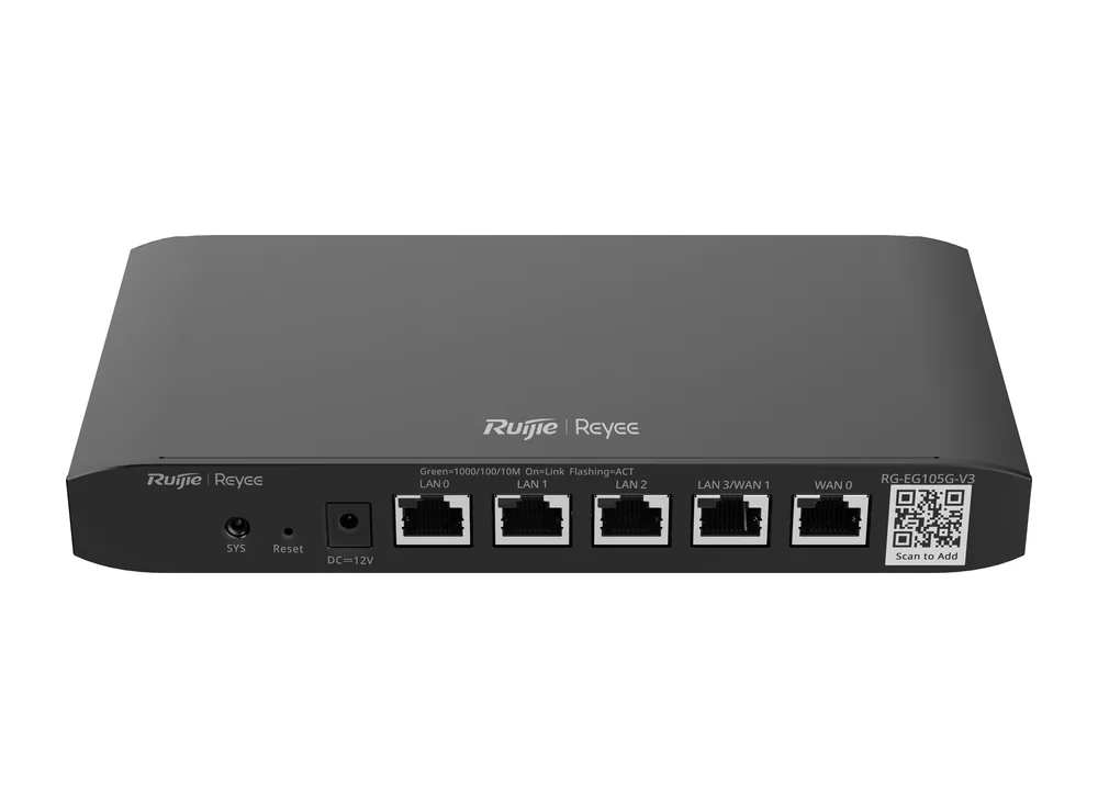 Router Ruijie RG-EG105G-V3 5 cổng Gigabit, ảnh mặt trước của hãng
