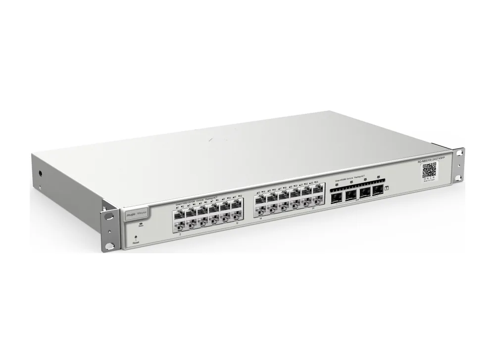 RG-NBS5100-24GT4SFP nhìn nghiêng, ảnh hãng Ruijie