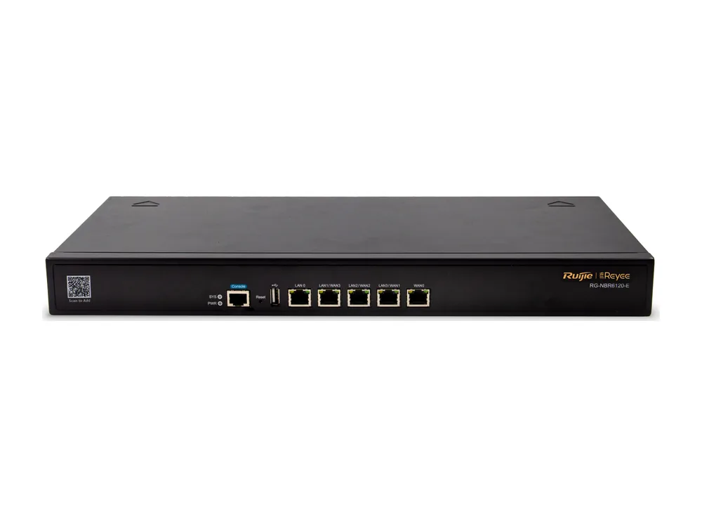Router Ruijie RG-NBR6120-E dòng NBR6000, ảnh mặt trước của hãng
