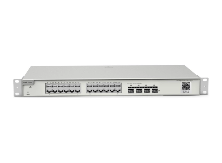 RG-NBS5200-24GT4XS nhìn từ phía trước, góc cao