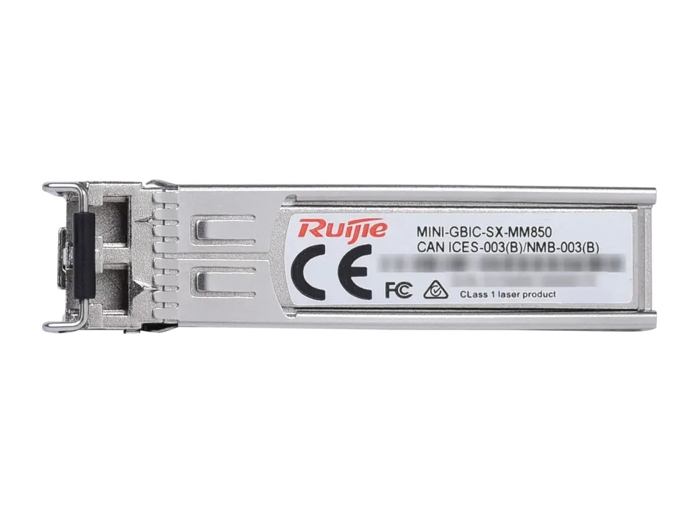 Ruijie MINI-GBIC-SX-MM850, transceiver SFP đa mode 850 nm, ảnh hãng nhìn từ trên