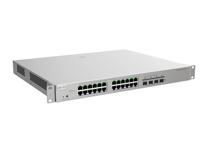 Góc nghiêng của switch RG-NBS5100-24GT4SFP-P (ảnh Ruijie)