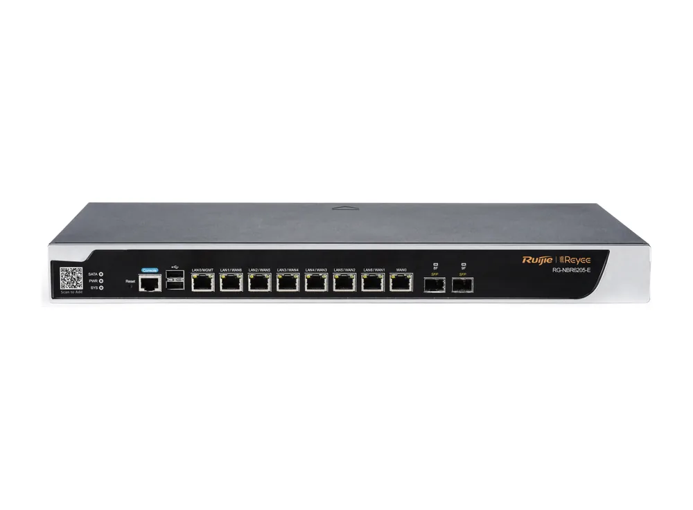 Router Ruijie RG-NBR6205-E, ảnh chính diện của hãng