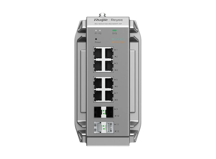 Mặt trước RG-NIS3100-8GT4SFP-HP, ảnh hãng chụp thẳng