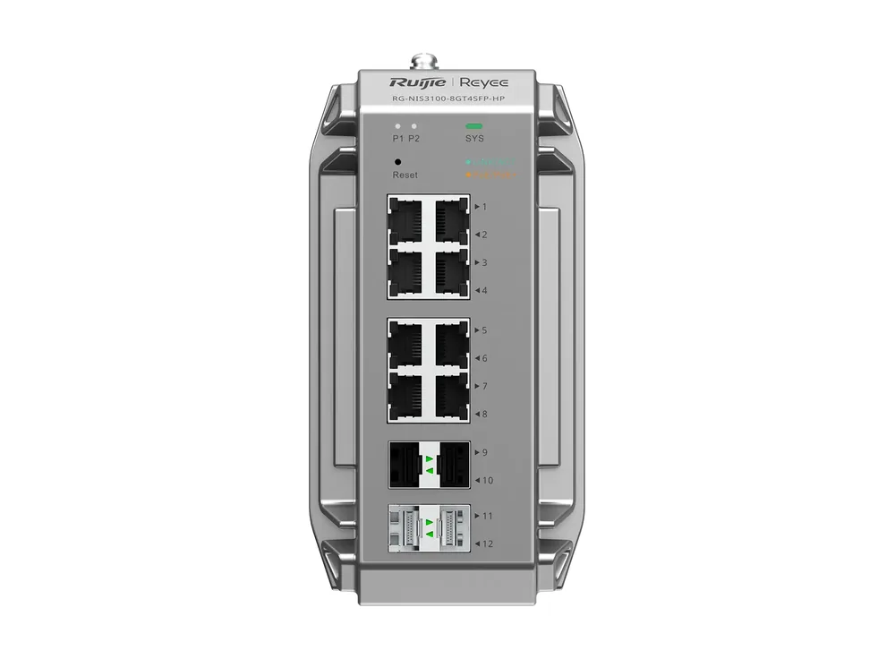 Mặt trước RG-NIS3100-8GT4SFP-HP, ảnh hãng chụp thẳng