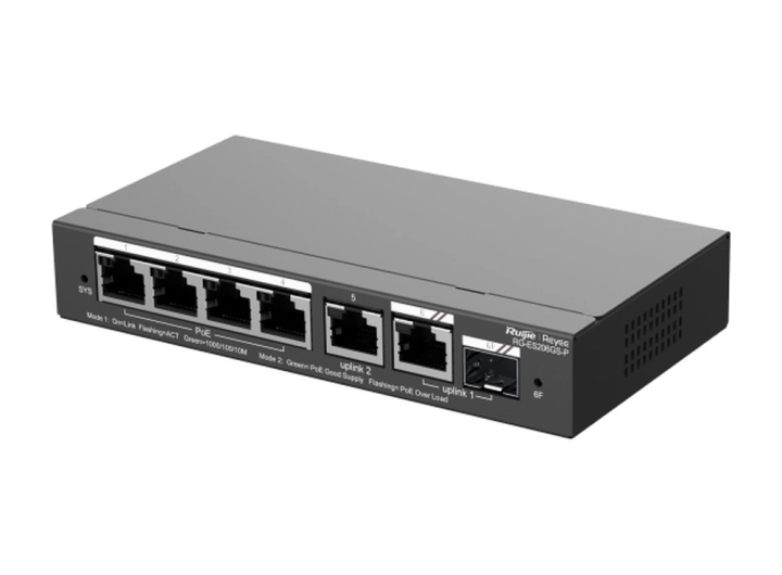RG-ES206GS-P ảnh hãng nhìn chéo từ bên phải