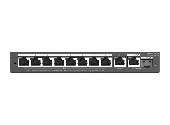 Switch Reyee RG-ES210GS-P nhìn thẳng mặt trước