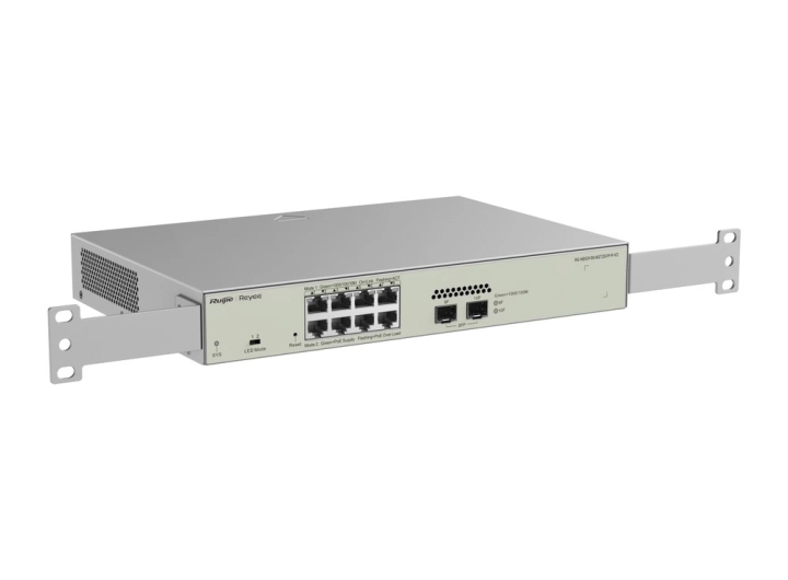 Switch PoE Ruijie RG-NBS3100-8GT2SFP-P-V2 nhìn chéo, ảnh hãng