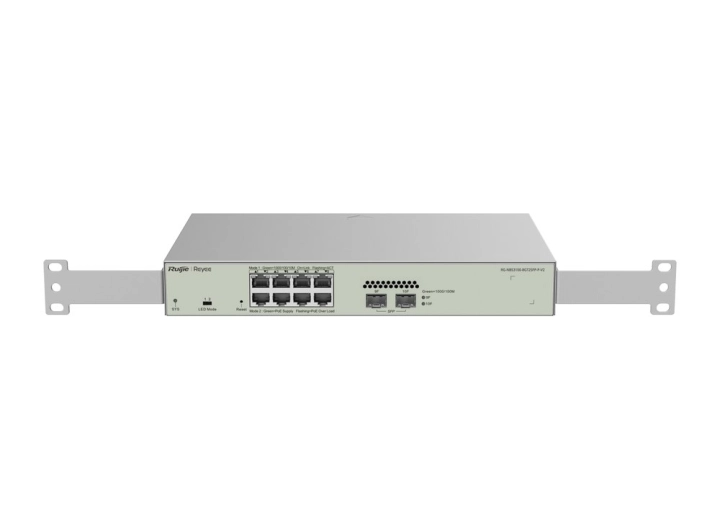 RG-NBS3100-8GT2SFP-P-V2 ảnh hãng nhìn từ phía trước, góc cao