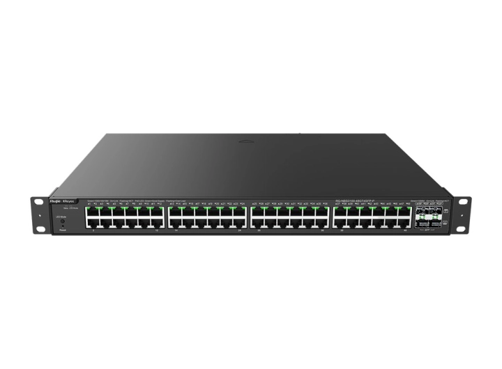 Switch PoE Ruijie RG-NBS3100-48GT4SFP-P 48 cổng, ảnh hãng mặt trước góc cao