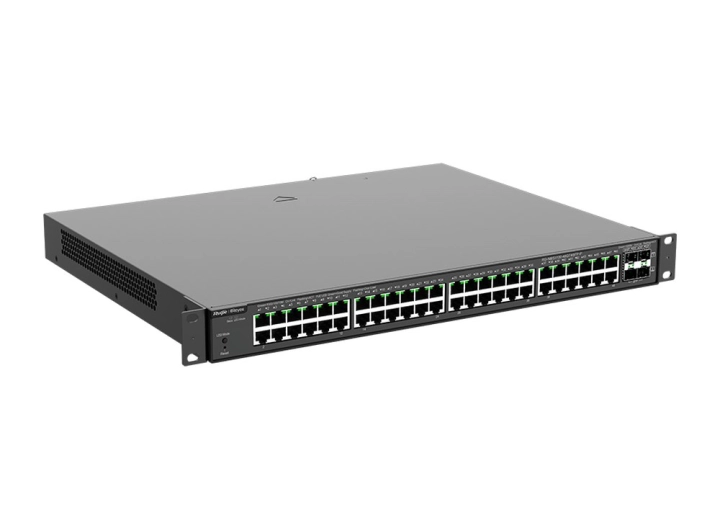 RG-NBS3100-48GT4SFP-P ảnh hãng nhìn chéo từ bên phải